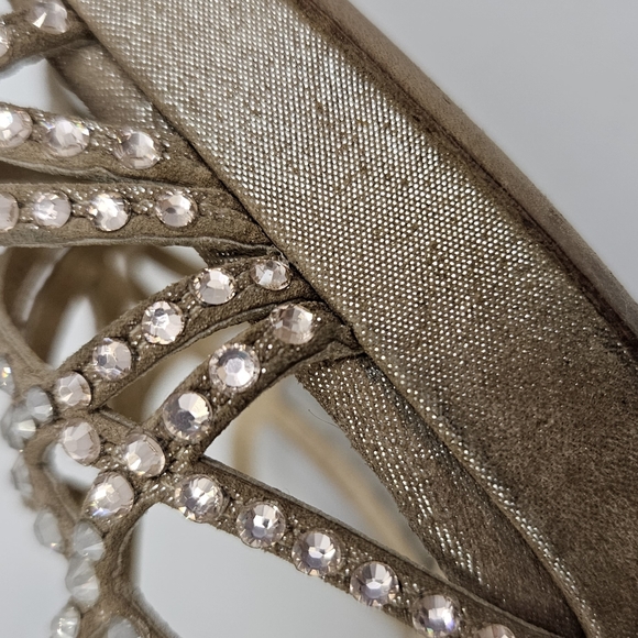 Jimmy Choo Diva Crystal Heel Shimmer Suede Box Dust Bag , Size 37 - Picture 10 of 10